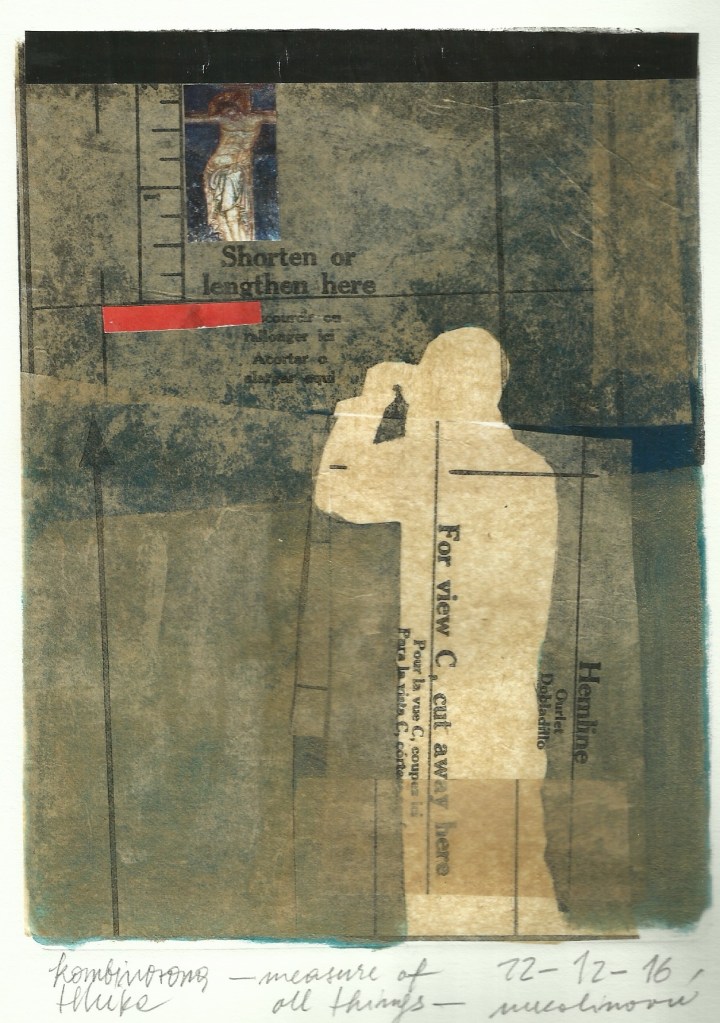 The Measure Of All Things, mIxed media on paper, 15 x 20, 2016